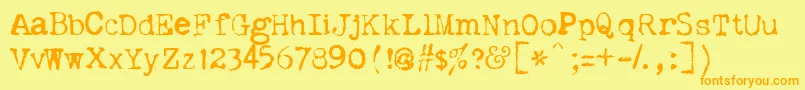 Dislexia Font – Orange Fonts on Yellow Background