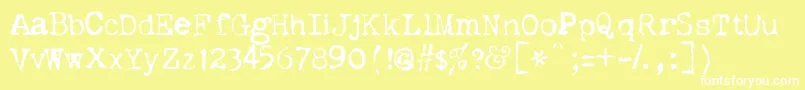 Dislexia Font – White Fonts on Yellow Background