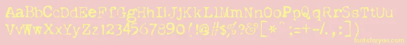 Dislexia Font – Yellow Fonts on Pink Background