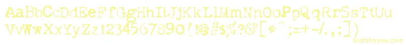 Dislexia-fontti – keltaiset fontit valkoisella taustalla