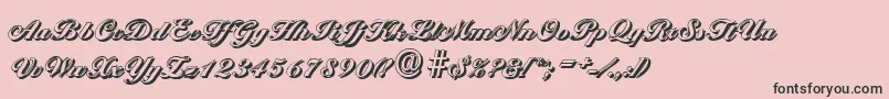 BallantinesshadowHeavyRegular Font – Black Fonts on Pink Background
