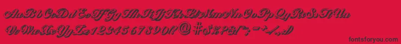 BallantinesshadowHeavyRegular Font – Black Fonts on Red Background