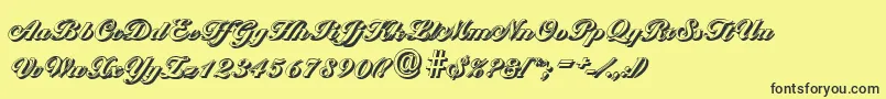 BallantinesshadowHeavyRegular Font – Black Fonts on Yellow Background