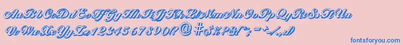 BallantinesshadowHeavyRegular Font – Blue Fonts on Pink Background