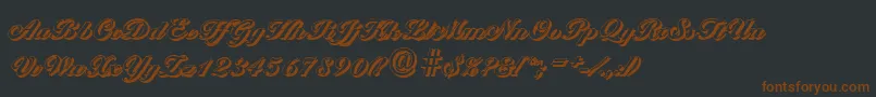 BallantinesshadowHeavyRegular Font – Brown Fonts on Black Background