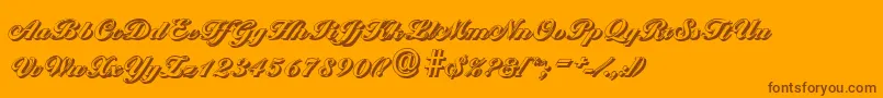 BallantinesshadowHeavyRegular Font – Brown Fonts on Orange Background
