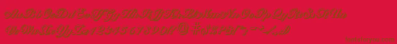BallantinesshadowHeavyRegular Font – Brown Fonts on Red Background
