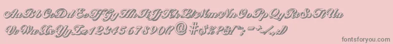 BallantinesshadowHeavyRegular Font – Gray Fonts on Pink Background