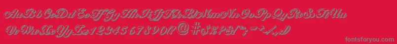 BallantinesshadowHeavyRegular Font – Gray Fonts on Red Background