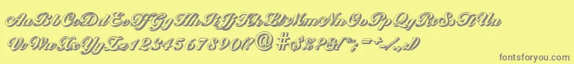 BallantinesshadowHeavyRegular Font – Gray Fonts on Yellow Background
