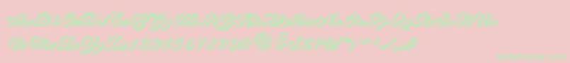 BallantinesshadowHeavyRegular Font – Green Fonts on Pink Background