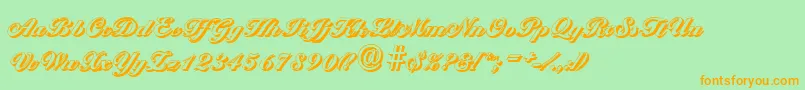 BallantinesshadowHeavyRegular Font – Orange Fonts on Green Background