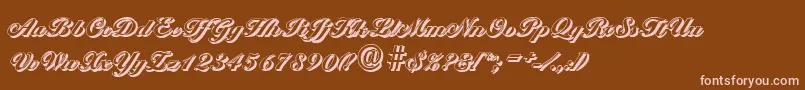 BallantinesshadowHeavyRegular Font – Pink Fonts on Brown Background