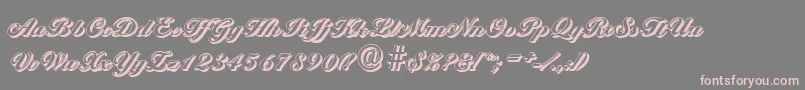 BallantinesshadowHeavyRegular Font – Pink Fonts on Gray Background
