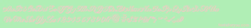 BallantinesshadowHeavyRegular Font – Pink Fonts on Green Background