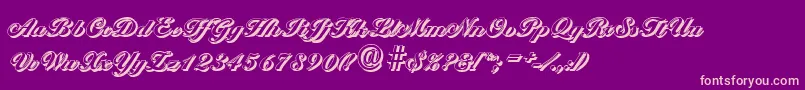 BallantinesshadowHeavyRegular Font – Pink Fonts on Purple Background