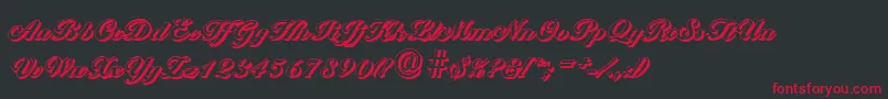 BallantinesshadowHeavyRegular Font – Red Fonts on Black Background