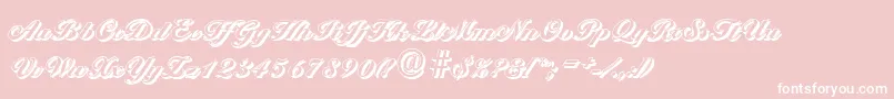 BallantinesshadowHeavyRegular Font – White Fonts on Pink Background
