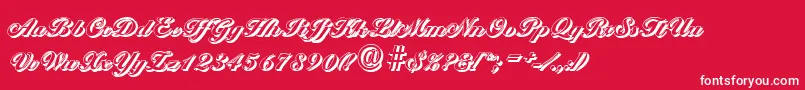 BallantinesshadowHeavyRegular Font – White Fonts on Red Background