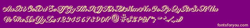 More about BallantinesshadowHeavyRegular Font BallantinesshadowHeavyRegular Font – Yellow Fonts on Purple Background