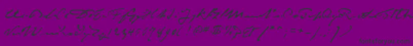 P22monetImpressionist-Schriftart – Schwarze Schriften auf violettem Hintergrund