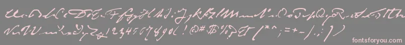 P22monetImpressionist Font – Pink Fonts on Gray Background
