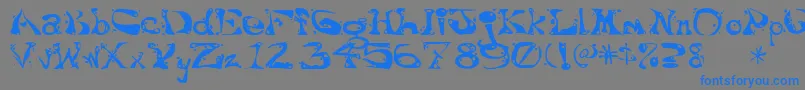 Aajaxsurrealfreak Font – Blue Fonts on Gray Background
