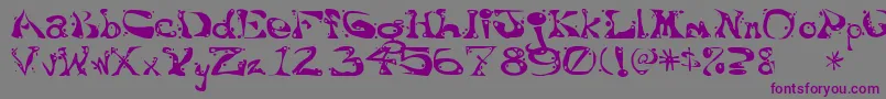 Aajaxsurrealfreak Font – Purple Fonts on Gray Background