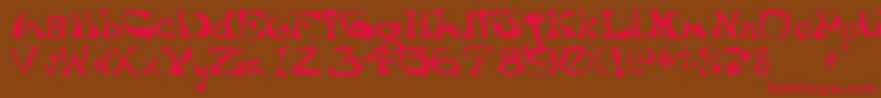 Aajaxsurrealfreak Font – Red Fonts on Brown Background
