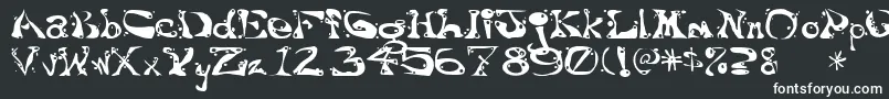 フォントAajaxsurrealfreak – 黒い背景に白い文字