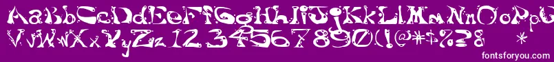 Aajaxsurrealfreak Font – White Fonts on Purple Background