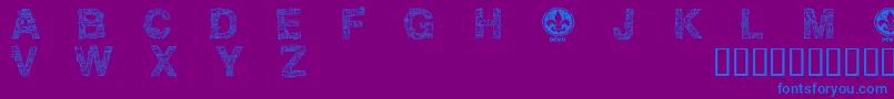 CfmotherboarddemoRegular Font – Blue Fonts on Purple Background