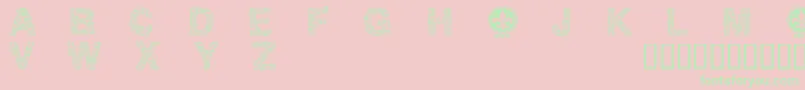 CfmotherboarddemoRegular Font – Green Fonts on Pink Background