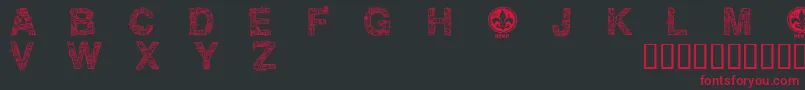 CfmotherboarddemoRegular Font – Red Fonts on Black Background