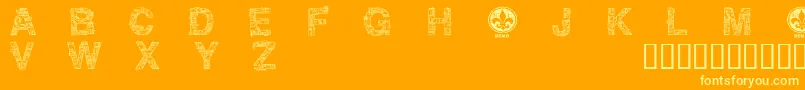 CfmotherboarddemoRegular Font – Yellow Fonts on Orange Background