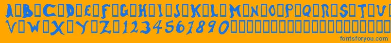 WatsonOddtype Font – Blue Fonts on Orange Background