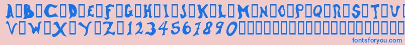 WatsonOddtype Font – Blue Fonts on Pink Background