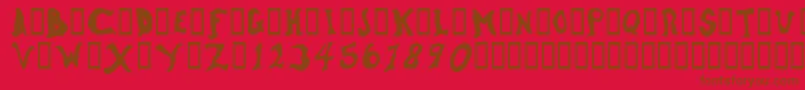 WatsonOddtype Font – Brown Fonts on Red Background
