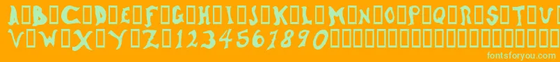 WatsonOddtype Font – Green Fonts on Orange Background