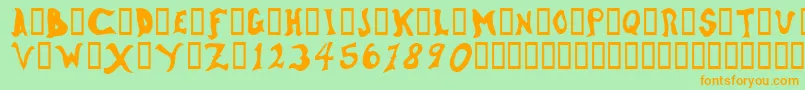 WatsonOddtype Font – Orange Fonts on Green Background