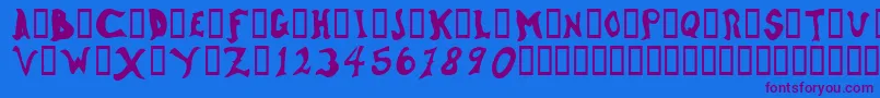 WatsonOddtype Font – Purple Fonts on Blue Background
