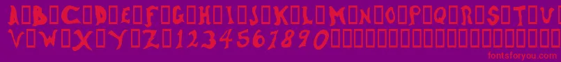 WatsonOddtype Font – Red Fonts on Purple Background