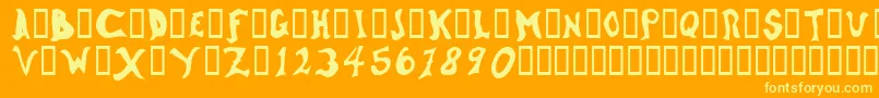 WatsonOddtype Font – Yellow Fonts on Orange Background