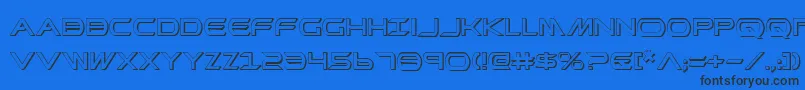 PrometheanShadow-Schriftart – Schwarze Schriften auf blauem Hintergrund