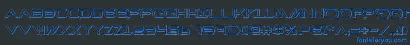 PrometheanShadow Font – Blue Fonts on Black Background