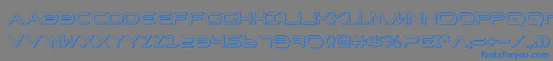 PrometheanShadow Font – Blue Fonts on Gray Background