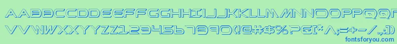 PrometheanShadow Font – Blue Fonts on Green Background