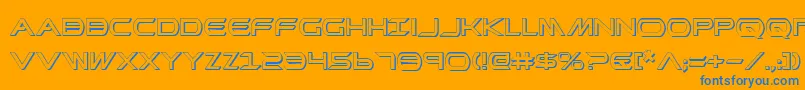 PrometheanShadow Font – Blue Fonts on Orange Background