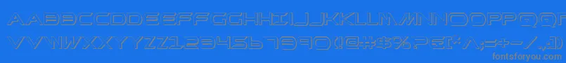 PrometheanShadow Font – Gray Fonts on Blue Background