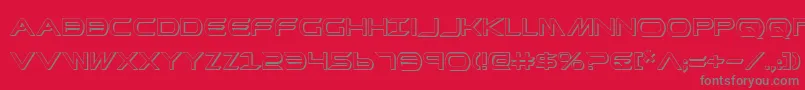 PrometheanShadow Font – Gray Fonts on Red Background